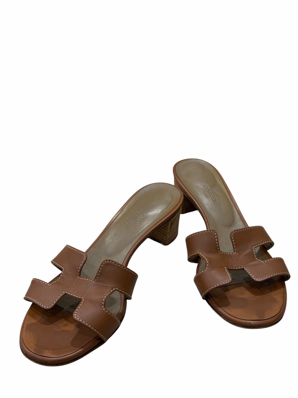 Authentic Hermès Oasis Sandal Heels – Size 38.5